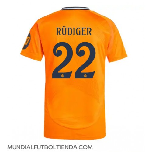 Camiseta Real Madrid Antonio Rudiger #22 Segunda Equipación Replica 2024-25 mangas cortas